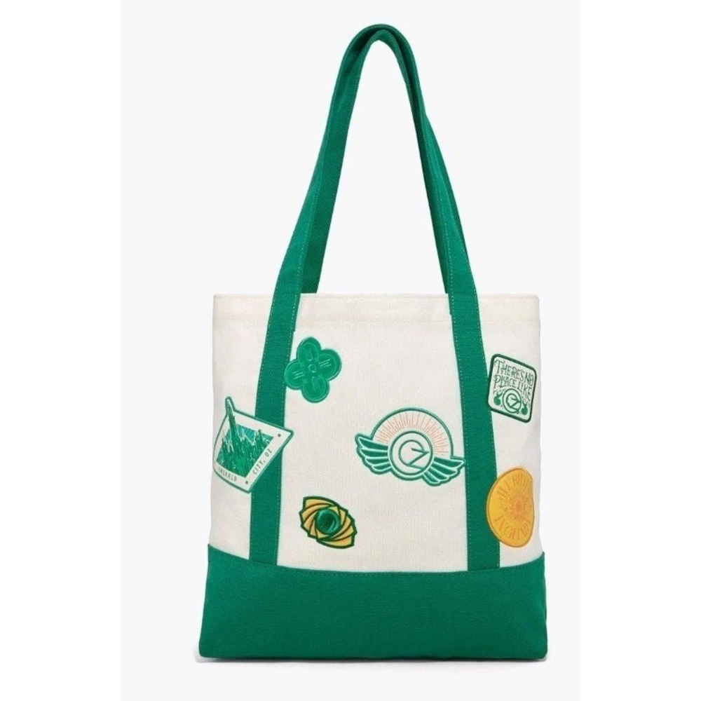 NEW Wicked Her Universe Elphaba Glinda Icon Patches‎ Canvas Tote Bag